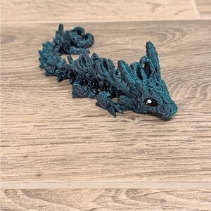 Teal Dragon Figurine Decorative Sculpture